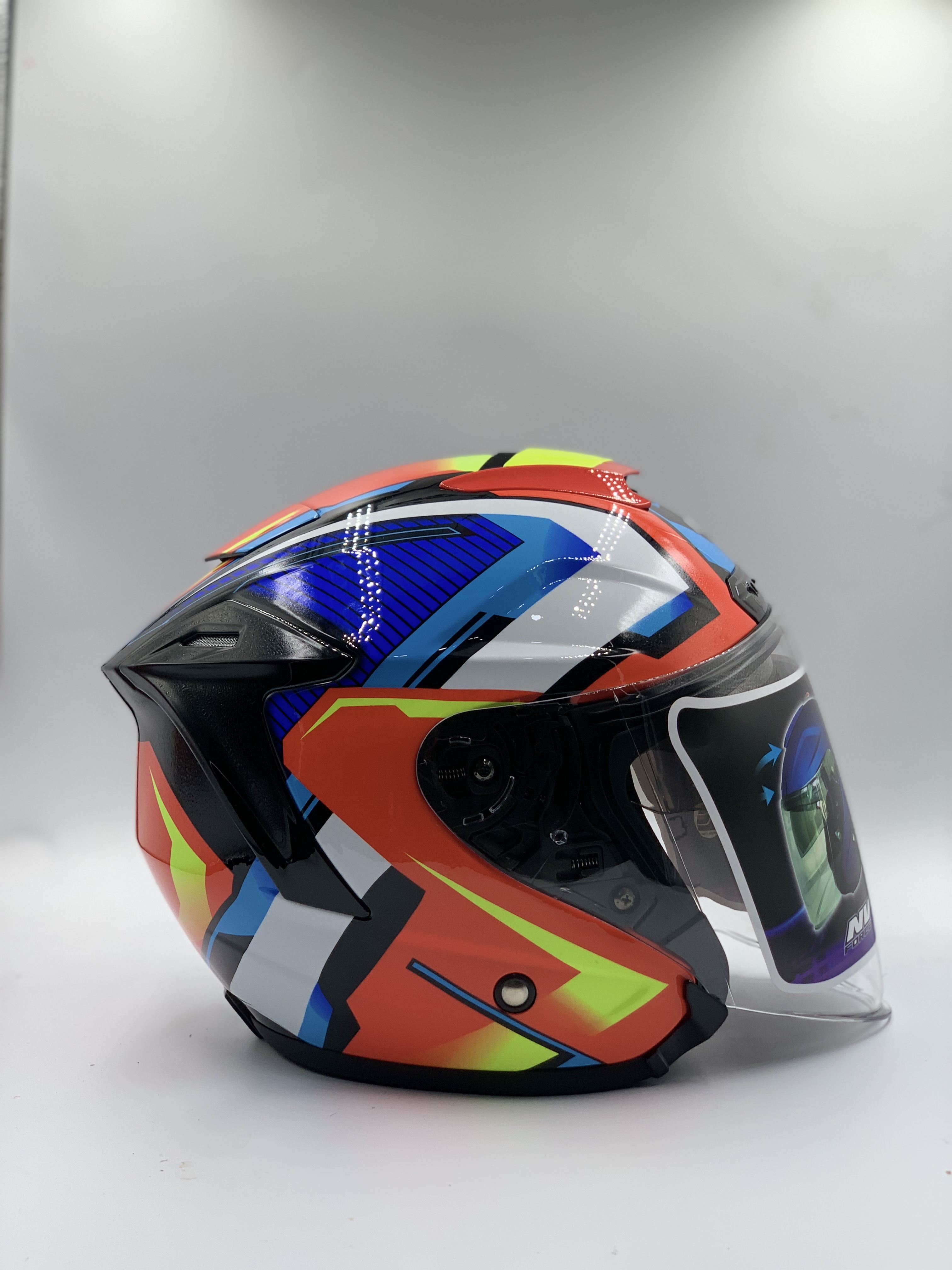 MHR Helmet Open Face BRINK RED GRAPHIC (SIRIM)